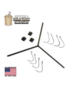 LavaLockⓇ Removable Rib Hanging System w/ rib hooks for 55 gallon drum smoker (UDS)